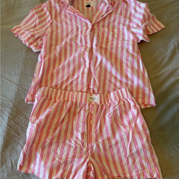 American Eagle Outfitters Other - American Eagle Pink and White Striped Pajama Set